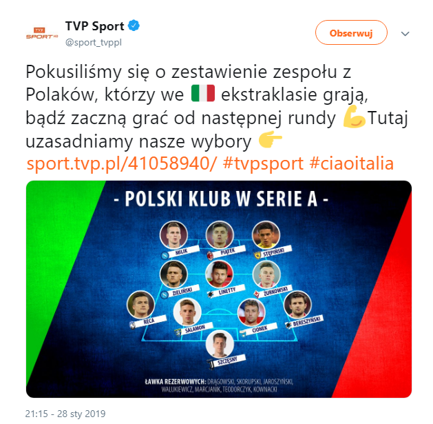 POLSKI klub w Serie A